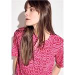 Roze CECIL All over print T-shirts met opdruk Ronde hals  in maat XXL voor Dames 