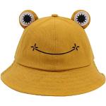Gele Bucket hats  voor de Zomer  in maat S met motief van Vis Sustainable voor Dames 
