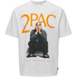 Tupac Frontprint T-Shirt Only & Sons , Gray , Heren