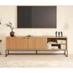 Tv-meubel eiken hout met latjes 176x40x57cm Tenzo Bali