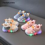 Roze Rubberen LED / Oplichtend / Gloeiend LED sneakers & Lichtgevende Sneakers voor Babies 