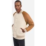 UGG® Tasman Varsity Jacket in Cream, Maat L, Polyester/Katoen/Fleece