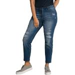 Blauwe High waist Ulla Popken Sarah Hoge taille jeans  in Grote Maten  breedte W32 voor Dames 