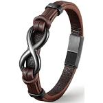 Bruine Roestvrije Stalen Infinity armbanden  voor een Valentijnsdag voor Heren 