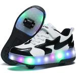 Zwarte Rolwiel LED sneakers & Lichtgevende Sneakers  voor een Verjaardag  in maat 34 met motief van Halloween voor Meisjes 
