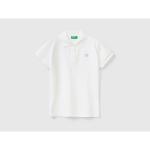 Witte United Colors of Benetton Kinder polo T-shirts  in maat 146 