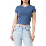 Urban Blauwe Jersey Stretch Urban Classics Effen T-shirts  in maat S voor Dames 