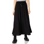 Urban Classics Dames rok viscose midi rok lange rok van viscose voor vrouwen, verkrijgbaar in vele kleuren, maten XS - 5XL, zwart, S
