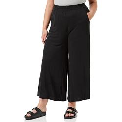 Urban Classics Damesbroek voor dames, modal culotte, brede 3/4-broek voor vrouwen, met elastische band, verkrijgbaar in vele kleuren, maten XS - 5XL, zwart, XL