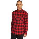 Casual Rode Flanellen Urban Classics Geblokte Zakelijke overhemden  in maat M in de Sale voor Heren 