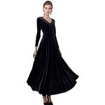 Urban Zwarte Handwas Chique jurken  voor een Bruiloft  voor de Herfst V-hals  in maat XL Maxi voor Dames 