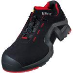 Uvex 1 Extended Support werkschoenen 85162 - veiligheidsschoenen S3 SRC ESD - geperforeerde werkschoen voor dames en heren - veiligheidsschoen met kunststof kap voor vrouwen, zwart rood, 49 EU