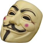 V in voor Vendetta Masker - Guy Fawkes Masker - Halloween Carnaval Anoniem (Beige)