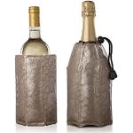 Vacu Vin 3887560 Actieve koeler wijn & champagne flessenkoeler, siliconen, platina
