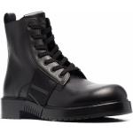 Zwarte Kalfsleren Valentino Garavani Combat boots  in maat 45 met Ronde neuzen met Ritssluitingen voor Heren 
