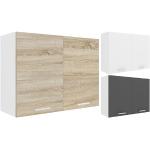 VCM Hangkast 2 deuren, houtmateriaal, wit/sonoma-eiken, one-size