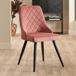 Velvet stoel roze