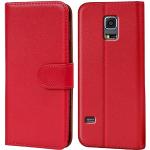 Rode Siliconen Samsung Galaxy S5 Neo hoesjes type: Flip Case 