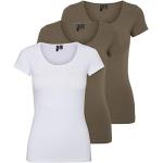 Casual Bruine Corduroy Vero Moda T-shirts U-hals  in maat XL voor Dames 