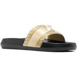 Gouden Rubberen VERSACE Platte sandalen  voor de Zomer  in 40 met Instap voor Heren 