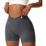 Donkergrijze Kanten Stretch Ademende Fitness-shorts  voor de Zomer  in maat S voor Dames 