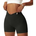 Zwarte Stretch Ademende Fitness-shorts  voor de Zomer  in maat M voor Dames 