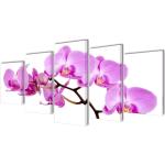 Multicolored VidaXL Canvasdoeken met motief van Orchidee 
