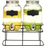 Transparante Glazen VidaXL Antiek look Limonadetaps & drankdispensers 2 stuks 