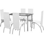 Moderne Witte Glazen VidaXL Design stoelen 6 stuks Sustainable 