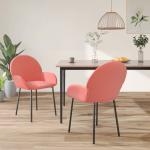 Roze Metalen VidaXL Design stoelen 2 stuks 