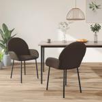 Bruine Metalen VidaXL Design stoelen 2 stuks Sustainable 