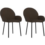 Bruine Katoenen armleun VidaXL Design stoelen 2 stuks Sustainable 