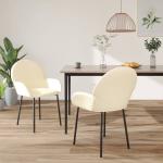 Crèmewitte Metalen VidaXL Design stoelen 2 stuks Sustainable 