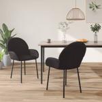 Zwarte Metalen VidaXL Design stoelen 2 stuks Sustainable 