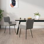 Lichtgrijze Metalen VidaXL Design stoelen 2 stuks Sustainable 