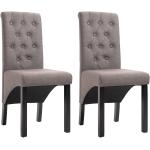 Grijze Massief Houten VidaXL Design stoelen 2 stuks 