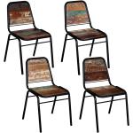Multicolored Gerecycled Houten VidaXL Antiek look Antieke stoelen 4 stuks Sustainable 