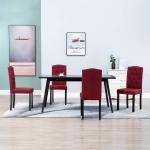 Rode Massief Houten VidaXL Design stoelen 4 stuks 