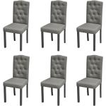 Grijze Massief Houten VidaXL Design stoelen 