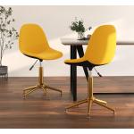 Mosterdgele Stalen VidaXL Design stoelen 2 stuks 