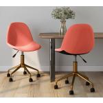Roze Fluwelen VidaXL Design stoelen 2 stuks 
