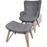 Grijze Houten VidaXL Gewatteerde Comfort stoelen Sustainable 