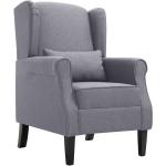 Donkergrijze Houten VidaXL Comfort stoelen 