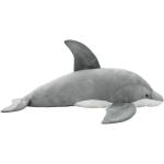 vidaXL Knuffel dolfijn pluche grijs