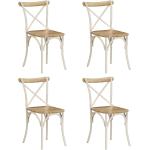 Witte Mangohouten VidaXL Antiek look Antieke stoelen 4 stuks Sustainable 