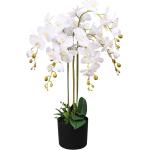 Witte Kunststof VidaXL Bloemen Kunstmatige bloemen & planten met motief van Orchidee 