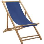 Marine-blauwe Bamboe VidaXL Ligstoelen met motief van Bamboe Sustainable 