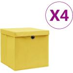Gele VidaXL Voorraadboxen 4 stuks 