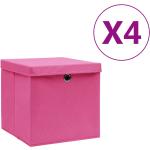 Roze VidaXL Voorraadboxen 4 stuks 