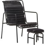 Zwarte Leren VidaXL Antiek look Comfort stoelen Sustainable 